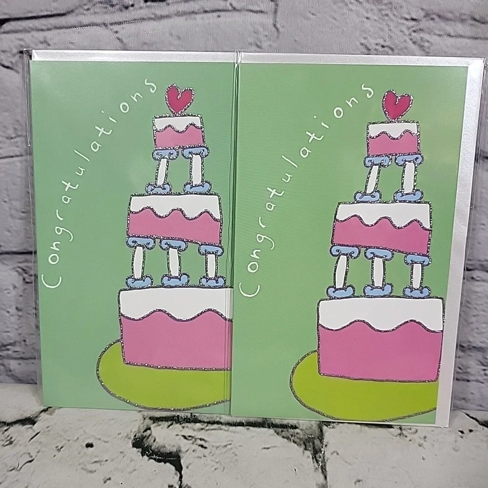 Congratulations Wedding Greeting Cards Lot Of‎ 4 All New Sealed By Bikini / Ohio